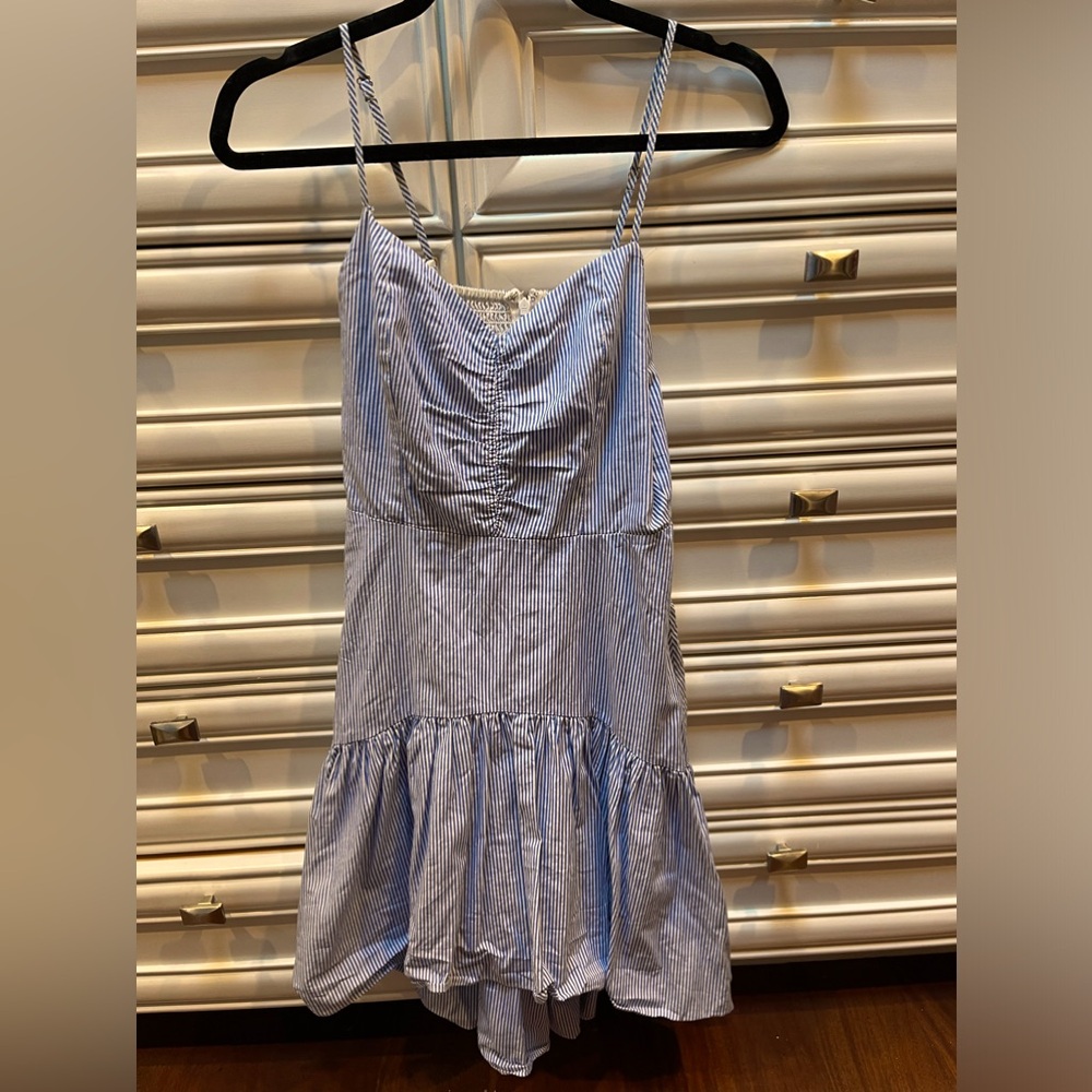 Parker blue and white striped sundress XS